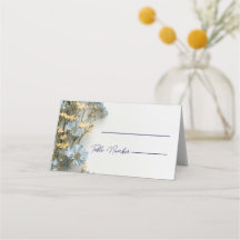 Modern Floral Wedding Place Cards