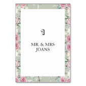 Modern floral wedding Table card テーブルナンバー (裏面)