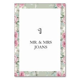 Modern floral wedding Table card テーブルナンバー