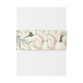 Modern Floral White Wedding 招待状ベリーバンド (裏面例)