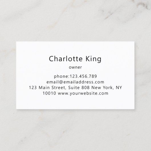 Modern Flower  名刺 (裏面)