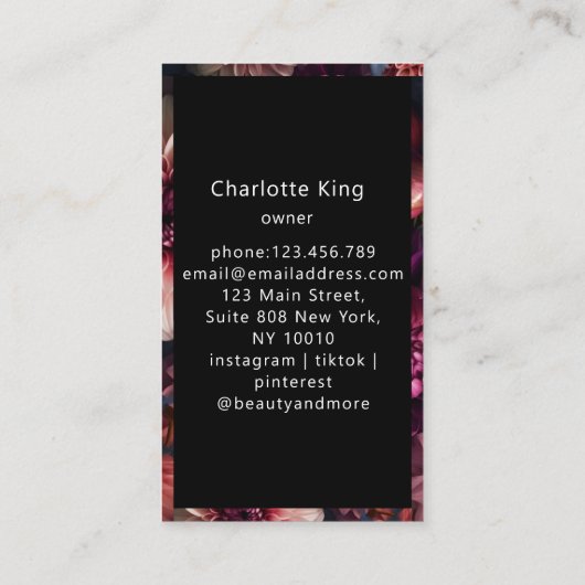 Modern Flower  名刺 (裏面)