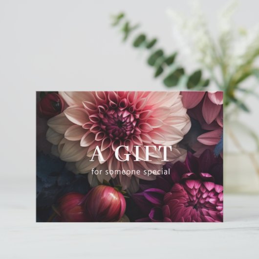 MODERN FLOWER BUSINESS GIFT CERTIFICATE  (スタンド正面)