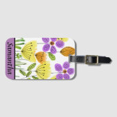 Modern Flower Garden Summer Personalised ラゲッジタグ (正面横)