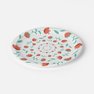 Modern Flower Pattern-Paper Plates ペーパープレート