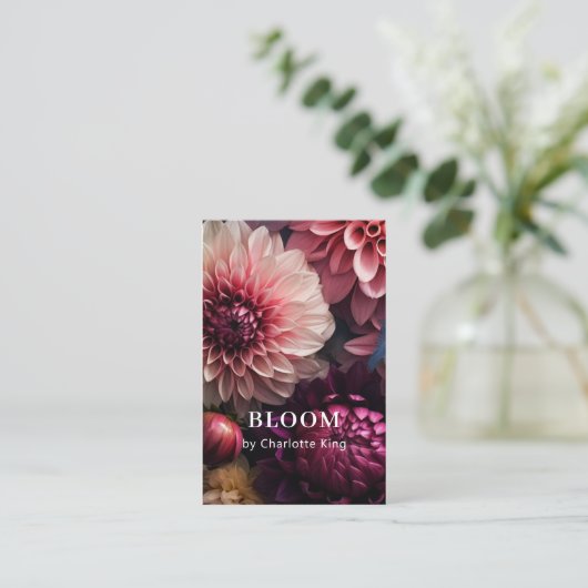 Modern Flower QR Code 名刺 (スタンド正面)