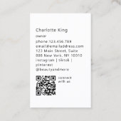 Modern Flower QR Code 名刺 (裏面)