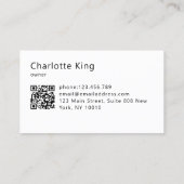 Modern Flower QR Code 名刺 (裏面)