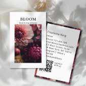Modern Flower QR Code 名刺