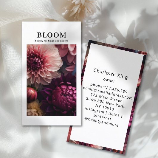 Modern Flower QR Code 名刺