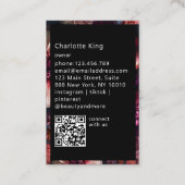 Modern Flower QR Code 名刺 (裏面)