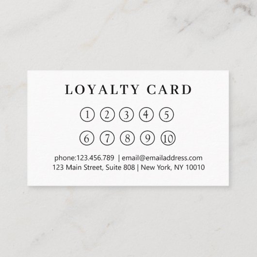 Modern Flower Salon Loyalty 名刺 (裏面)