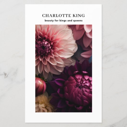 Modern Flower Salon Pricelist チラシ (正面)