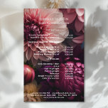Modern Flower Salon Pricelist チラシ<br><div class="desc">Custom Modern Floral Salon Price List Flyers.</div>