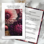 Modern Flower Salon Pricelist チラシ<br><div class="desc">Custom Modern Floral Salon Price List Flyers.</div>