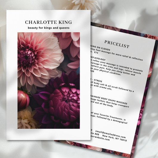 Modern Flower Salon Pricelist チラシ