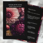 Modern Flower Salon Pricelist チラシ<br><div class="desc">Custom Modern Floral Salon Price List Flyers.</div>