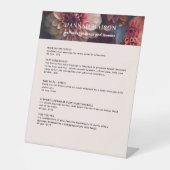 Modern Flower Salon Pricelist 台座サイン (正面)