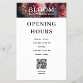 Modern Flower Salon Pricelist QR Code チラシ (裏面)