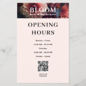Modern Flower Salon Pricelist QR Code チラシ (裏面)