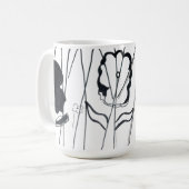 Modern flowers コーヒーマグカップ (正面左)