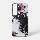 Modern Flowers Marble Samsung Galaxyケース (裏面)