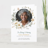 Modern Folded 4-Page 3-Photo Celebration of Life P プログラム (正面)