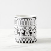 Modern Folk Art Christmas Reindeer  コーヒーマグカップ (中央)