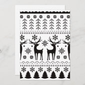 Modern Folk Art Christmas Reindeer  シーズンカード (正面/裏面)