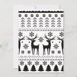 Modern Folk Art Christmas Reindeer  シーズンカード