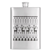 Modern Folk Art Christmas Reindeer フラスク (正面)