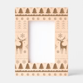 Modern Folk Art Christmas Reindeer レーザー彫刻フレーム (正面)