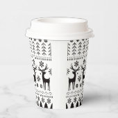 Modern Folk Art Christmas Reindeer 紙コップ (右)