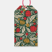 Modern Folk Art Floral Bird Christmas Holiday ギフトタグ (裏面)
