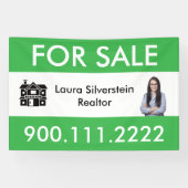 Modern For Sale Real Estate Agent Customizable 横断幕 (横)