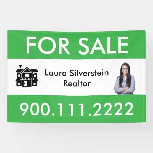 Modern For Sale Real Estate Agent Customizable 横断幕 (横)