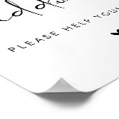 Modern For the Kiddos Wedding Kids Table Sign ポスター (角)