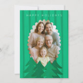 Modern Forest Holiday Photo Card 招待状 (正面)