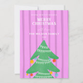 Modern Forest Holiday Photo Card 招待状 (裏面)