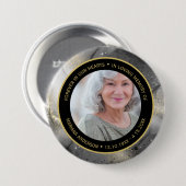 Modern Forever in Our Hearts Black & Gold Memorial 缶バッジ (正面&裏面)