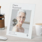 Modern Forever In Our Hearts Funeral Pedestal Sign 台座サイン (インサイチュ)