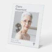 Modern Forever In Our Hearts Funeral Pedestal Sign 台座サイン (正面)