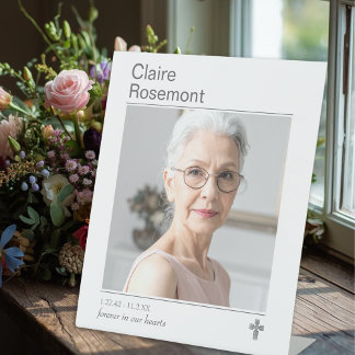 Modern Forever In Our Hearts Funeral Pedestal Sign 台座サイン