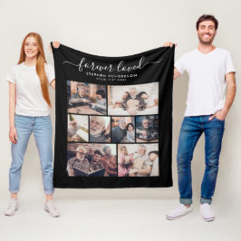 Modern Forever Loved 8枚フォトコラージュトリビュート フリースブランケット