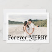 Modern Forever Merry Christmas Couples シーズンカード (正面)