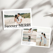 Modern Forever Merry Christmas Couples シーズンカード