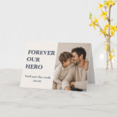 Modern forever our hero フォトカード - 父の日 カード (黄色い花)