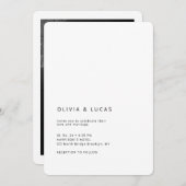 Modern Formal Classic Wedding Invitation 招待状 (正面/裏面)