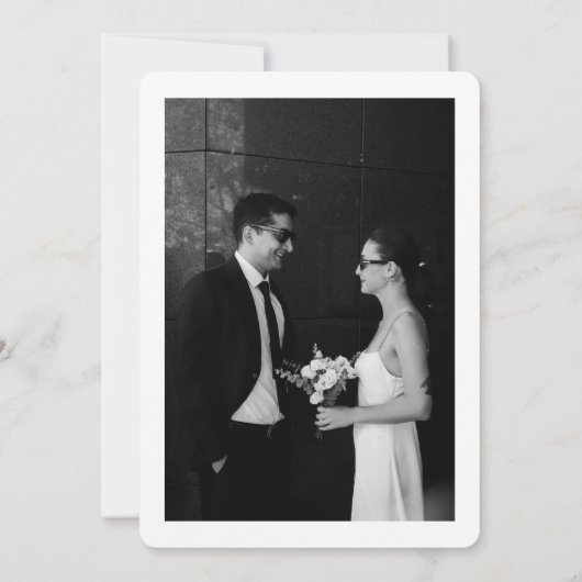 Modern Formal Classic Wedding Invitation 招待状 (裏面)