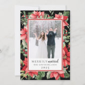 Modern Formal Floral Merrily Married Newlywed シーズンカード (正面)